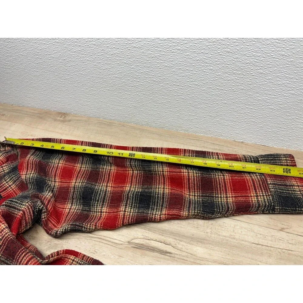 Harley Davidson Mens Long Sleeve Plaid Shirt Button Down Size: L 100% Cotton